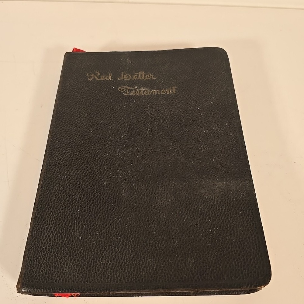 Vintage‎ 1920s Red Letter Testament John C Winston Co Leather-Bound
